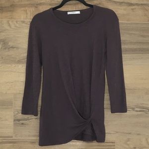 Stateside 3/4 Sleeve Red Knotted Top